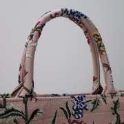 Uubags Dior Medium Book Tote Floral Embroidery In Pink Multicolor 36.5x28x14cm  - 3