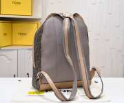 Uubags Fendi Diagonal Fendi Chiodo Medium Brown FF canvas backpack 33x43x14cm - 5
