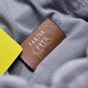 Uubags Fendi Mamma Baguette Medium Light Grey FF Flocked Denim Mini-Bag 26.5x8.5x18cm - 3