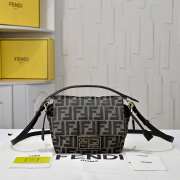 Uubags Fendi Mamma Baguette Medium Black FF Flocked Denim Mini-Bag 26.5x8.5x18cm - 1