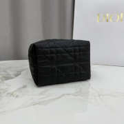 Uubags Small Dior Toujours Vertical Tote Bag Rose Soupir And Black Macrocannage Calfskin 18.5x18.5x12cm - 6