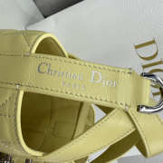 Uubags Small Dior Toujours Tote Bag in portrait format Macrocannage Calfskin In Mimosa 18.5x18.5x12cm - 2