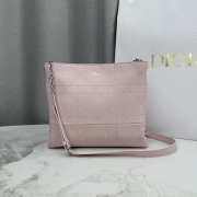 Uubags Dior Trianon Bag with Chain Rose Songe Flat Macrocannage Lambskin 25x21x7cm - 1