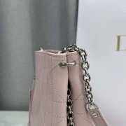 Uubags Dior Trianon Bag with Chain Rose Songe Flat Macrocannage Lambskin 25x21x7cm - 5