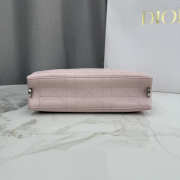 Uubags Dior Trianon Bag with Chain Rose Songe Flat Macrocannage Lambskin 25x21x7cm - 4
