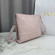 Uubags Dior Trianon Bag with Chain Rose Songe Flat Macrocannage Lambskin 25x21x7cm - 3