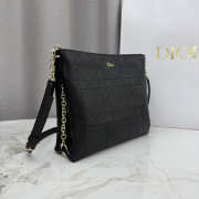 Uubags Dior Trianon Bag with Chain Black Flat Macrocannage Lambskin 25x21x7cm - 6