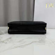 Uubags Dior Trianon Bag with Chain Black Flat Macrocannage Lambskin 25x21x7cm - 5