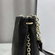 Uubags Dior Trianon Bag with Chain Black Flat Macrocannage Lambskin 25x21x7cm - 4