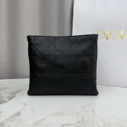 Uubags Dior Trianon Bag with Chain Black Flat Macrocannage Lambskin 25x21x7cm - 3
