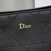 Uubags Dior Trianon Bag with Chain Black Flat Macrocannage Lambskin 25x21x7cm - 2