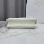 Uubags Dior Trianon Bag with Chain White Flat Macrocannage Lambskin 25x21x7cm - 6