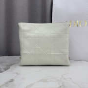 Uubags Dior Trianon Bag with Chain White Flat Macrocannage Lambskin 25x21x7cm - 4