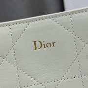 Uubags Dior Trianon Bag with Chain White Flat Macrocannage Lambskin 25x21x7cm - 2