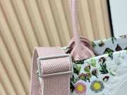 Uubags Dior Book Tote Strap Bag Small White Multicolor Daisy Garden Embroidery & Dior Medallion 26.5x22x14cm - 2
