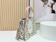 Uubags Medium Dior Book Tote with Strap White Multicolor Daisy Garden Embroidery with Dior Médaillon 36x27.5x16.5cm - 3