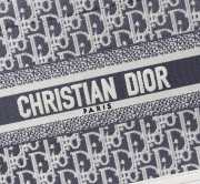 Uubags Small Dior Book Tote Black Dior Oblique Embroidery and Calfskin 26.5x22x14cm - 2