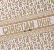 Uubags Medium Dior Book Tote Beige Dior Oblique Embroidery and Calfskin 36x27.5x16.5cm - 2