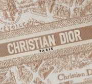 Uubags Dior Book Tote Mini in Toile de Jouy Embroidery In Beige 26.5x22x14cm - 2