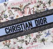 Uubags Dior Book Tote Medium in Jardin Botanique Embroidery In Multicolor/Blue 36x27.5x16.5cm - 2