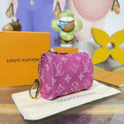 Uubags Louis Vuitton M27605 Trousse Speedy Wallet In Fushia Denim 11x7.5x6cm - 5