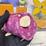 Uubags Louis Vuitton M27605 Trousse Speedy Wallet In Fushia Denim 11x7.5x6cm - 4