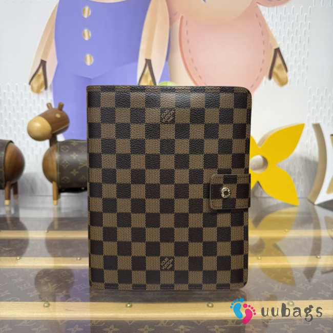 Uubags Louis Vuitton R20107 Notebook Cover Damier Ebene In Large Size 18.5x23x3cm - 1
