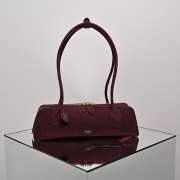 Uubags Alaia Le Teckel Medium Bag In Burgundy Suede Leather 33x11x10cm - 1