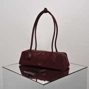 Uubags Alaia Le Teckel Medium Bag In Burgundy Suede Leather 33x11x10cm - 6