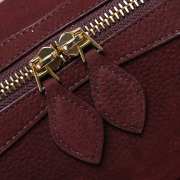 Uubags Alaia Le Teckel Medium Bag In Burgundy Suede Leather 33x11x10cm - 4