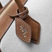 Uubags Alaia Le Teckel Medium Bag In Canvas And Nubuck In Brown/ off-white 33x10x11cm - 4