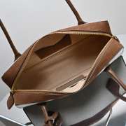 Uubags Alaia Le Teckel Medium Bag In Canvas And Nubuck In Brown/ off-white 33x10x11cm - 3