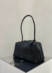 Uubags Alaia black Le Bouledogue bowling shoulder bag in nubuck 32x17x15cm - 6