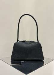 Uubags Alaia black Le Bouledogue bowling shoulder bag in nubuck 32x17x15cm - 5