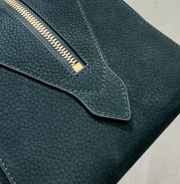 Uubags Alaia dark green Le Bouledogue bowling shoulder bag in nubuck 32x17x15cm - 6