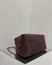 Uubags Alaia burgundy Le Bouledogue bowling shoulder bag in nubuck 32x17x15cm - 3