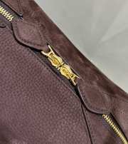 Uubags Alaia burgundy Le Bouledogue bowling shoulder bag in nubuck 32x17x15cm - 2