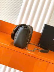 YSL Calypso Padded Lambskin Chain Bag In Khaki 26x14x7cm - 5