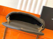 YSL Calypso Padded Lambskin Chain Bag In Khaki 26x14x7cm - 4