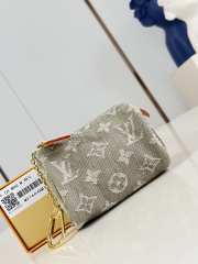 Uubags Louis Vuitton M27604 Trousse Speedy In Khaki Denim 11x7.5x6cm - 1