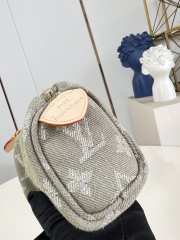 Uubags Louis Vuitton M27604 Trousse Speedy In Khaki Denim 11x7.5x6cm - 4