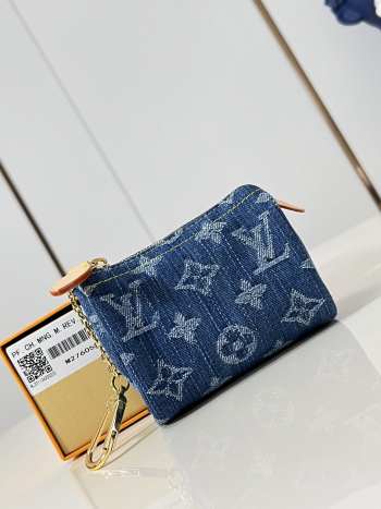 Uubags Louis Vuitton M27604 Trousse Speedy In Blue Denim 11x7.5x6cm
