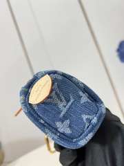 Uubags Louis Vuitton M27604 Trousse Speedy In Blue Denim 11x7.5x6cm - 3