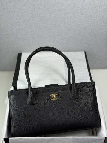Uubags Chanel Cerf Executive Medium Shoulder Tote Bag In Black 33x18x14cm