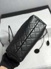 Uubags Chanel clutch with leather strap sheepskin & gold-plated metal in black 12x18x5cm - 4