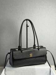 Uubags Chanel AS6288 small shopping bag grained calfskin & gold-tone metal in black 15x30.5x11.5cm - 2