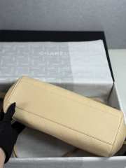 New Arrivals 2026 Chanel AS6288 small shopping bag grained calfskin & gold-tone metal in beige 15x30.5x11.5cm - 4