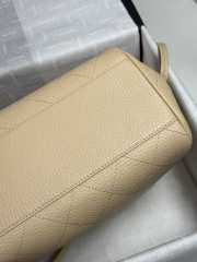 New Arrivals 2026 Chanel AS6288 small shopping bag grained calfskin & gold-tone metal in beige 15x30.5x11.5cm - 3