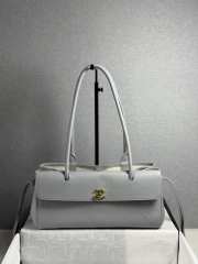New Arrivals 2026 Chanel AS6288 small shopping bag grained calfskin & gold-tone metal in grey 15x30.5x11.5cm - 1