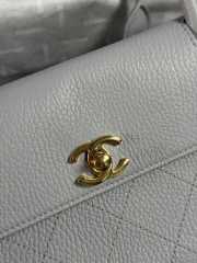 New Arrivals 2026 Chanel AS6288 small shopping bag grained calfskin & gold-tone metal in grey 15x30.5x11.5cm - 4